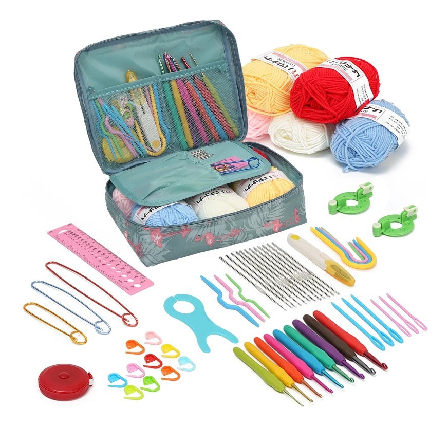 Set De Crochet Con Bolso, Accesorios , Todo Para Tejer.