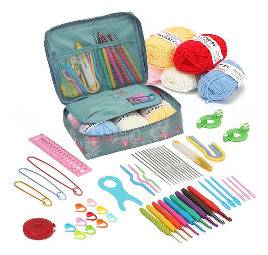 Set De Crochet Con Bolso, Accesorios , Todo Para Tejer.