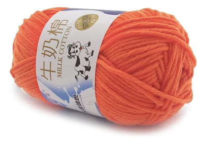 Lana Milk Cotton 50grs (5 Hebras Dobles 2,5mm) 80mts Aprox.