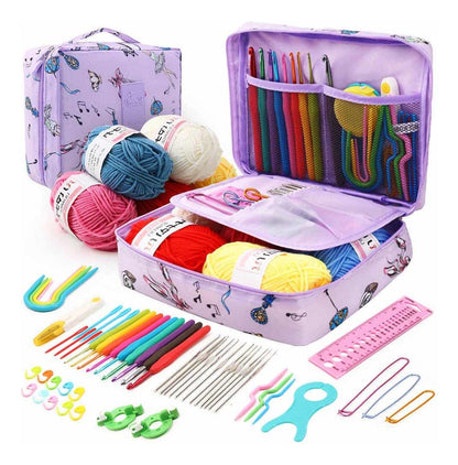 Set De Crochet Con Bolso, Accesorios , Todo Para Tejer.