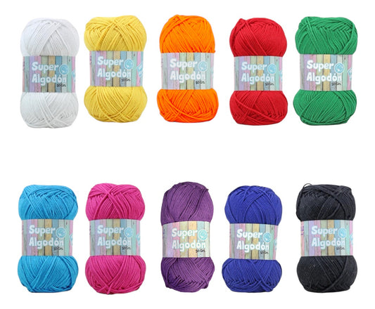 Set 10 Súper Algodón Petunia 50gr Especial Amigurumis.