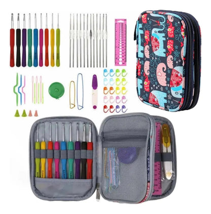 Estuche Crochet Con Todos Los Accesorios Para Tejer.