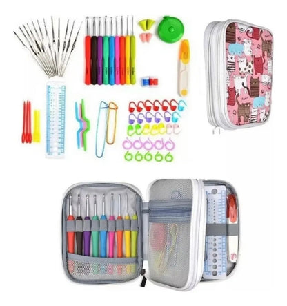 Estuche Crochet Con Todos Los Accesorios Para Tejer.