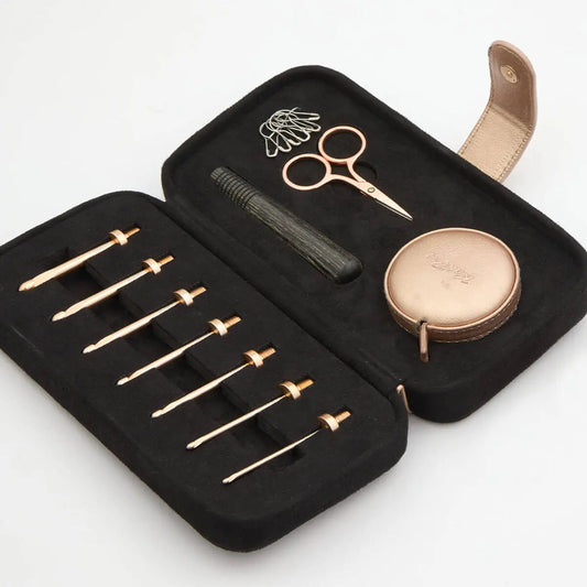 Set De Crochet Intercambiable Oasis Starter Knit Pro Rose Gold