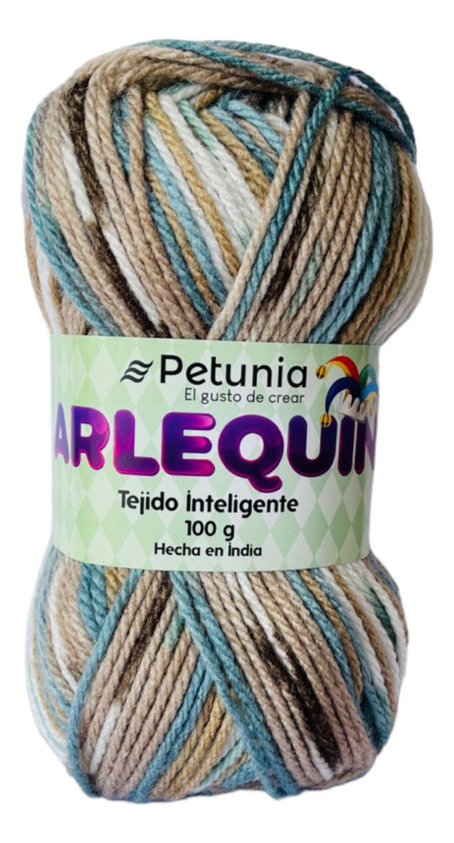 Lana Arlequín 100grs Petunia Tejido Inteligente