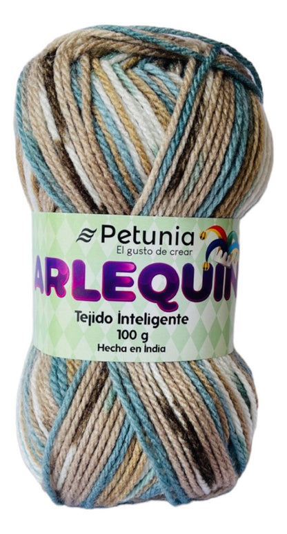 Lana Arlequín 100grs Petunia Tejido Inteligente