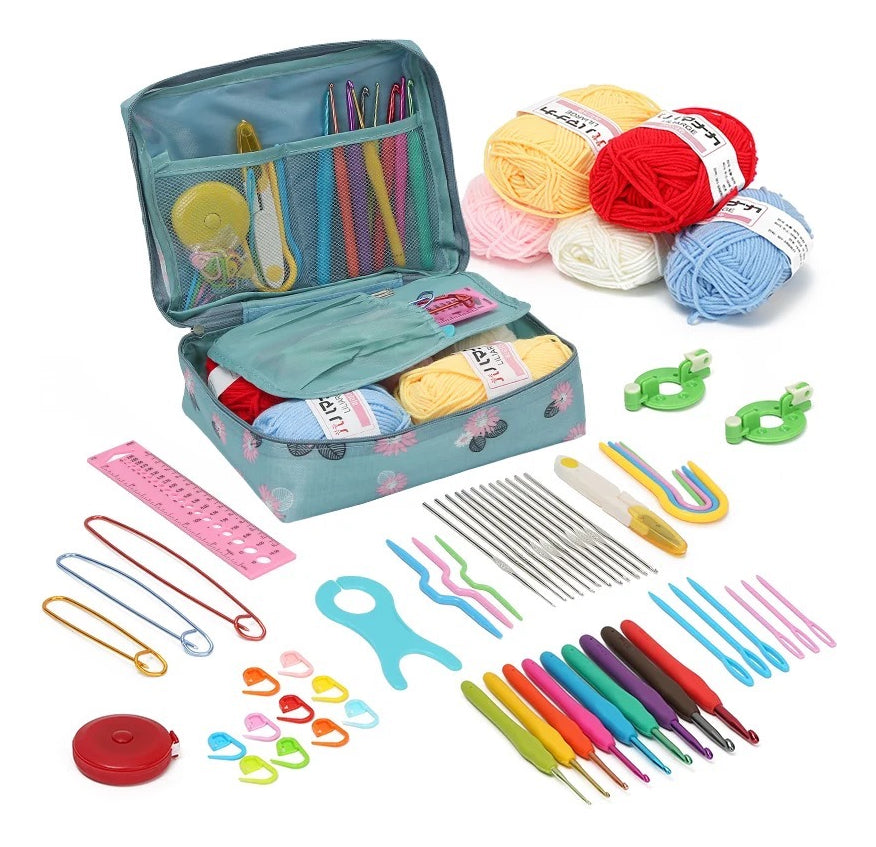 Set De Crochet Con Bolso, Accesorios , Todo Para Tejer.