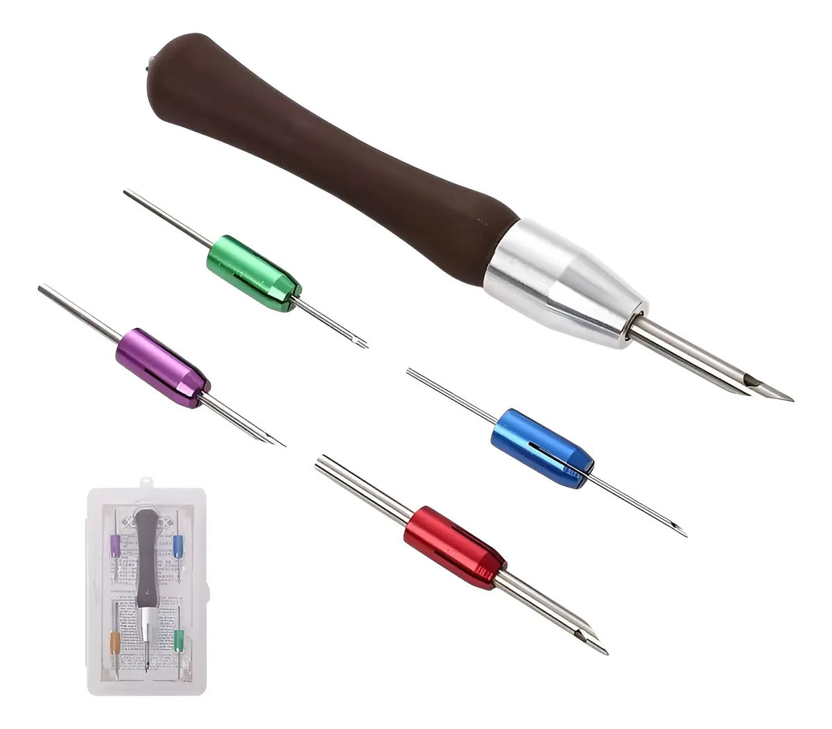 Set Agujas Mágicas O Punch Needle 5 Medidas Intercambiables.