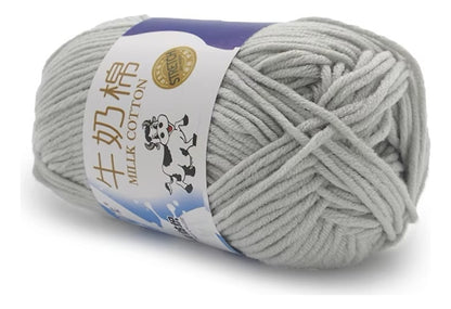 Lana Milk Cotton 50grs (5 Hebras Dobles 2,5mm) 80mts Aprox.