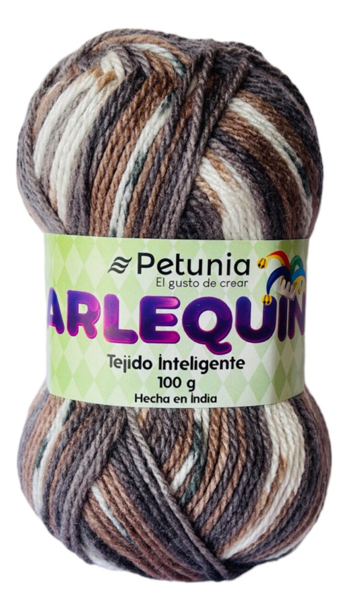 Lana Arlequín 100grs Petunia Tejido Inteligente