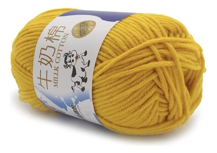 Lana Milk Cotton 50grs (5 Hebras Dobles 2,5mm) 80mts Aprox.