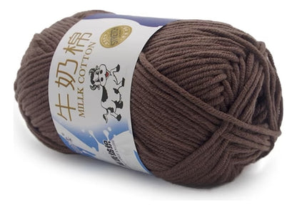 Lana Milk Cotton 50grs (5 Hebras Dobles 2,5mm) 80mts Aprox.