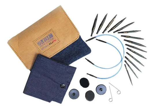 Set Palillos Intercambiables Mini Denim Knit Pro (5cm) Denim Mini
