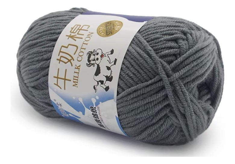 Lana Milk Cotton 50grs (5 Hebras Dobles 2,5mm) 80mts Aprox.