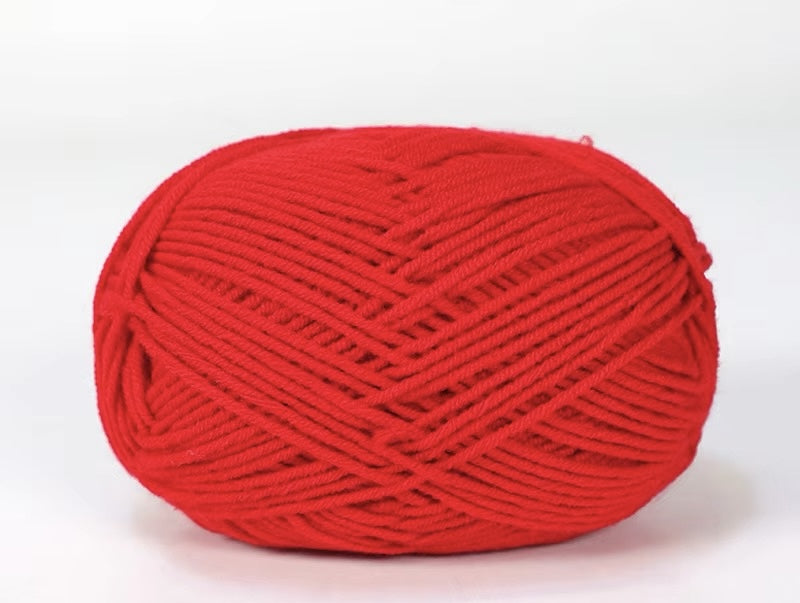 Lana Milk Cotton 50grs (4 Hebras Dobles 2mm) 90mts Aprox.