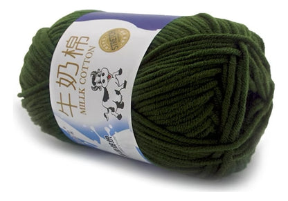 Lana Milk Cotton 50grs (5 Hebras Dobles 2,5mm) 80mts Aprox.
