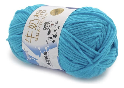 Lana Milk Cotton 50grs (5 Hebras Dobles 2,5mm) 80mts Aprox.