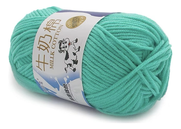 Lana Milk Cotton 50grs (5 Hebras Dobles 2,5mm) 80mts Aprox.