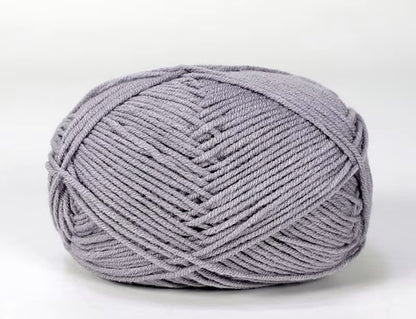 Lana Milk Cotton 50grs (4 Hebras Dobles 2mm) 90mts Aprox.