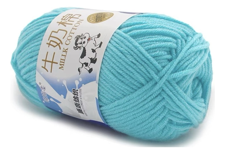 Lana Milk Cotton 50grs (5 Hebras Dobles 2,5mm) 80mts Aprox.