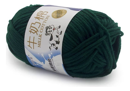 Lana Milk Cotton 50grs (5 Hebras Dobles 2,5mm) 80mts Aprox.