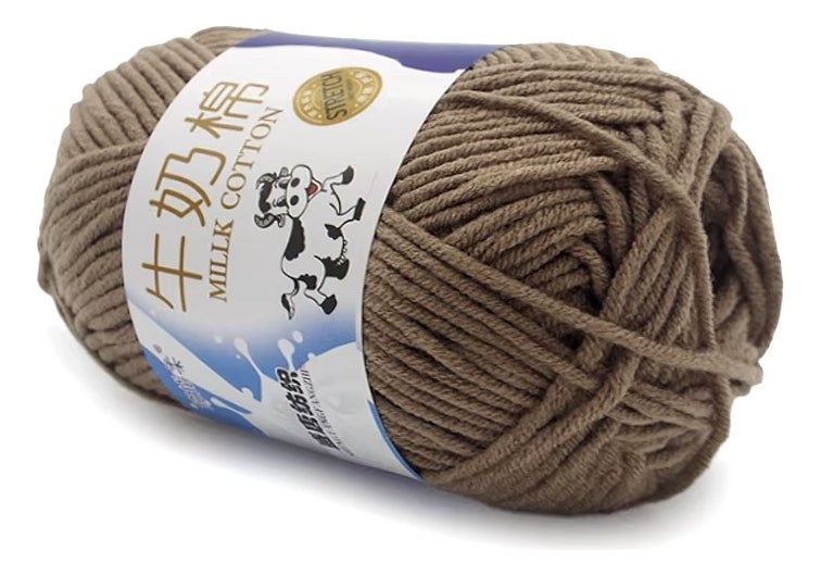 Lana Milk Cotton 50grs (5 Hebras Dobles 2,5mm) 80mts Aprox.
