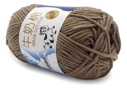 Lana Milk Cotton 50grs (5 Hebras Dobles 2,5mm) 80mts Aprox.