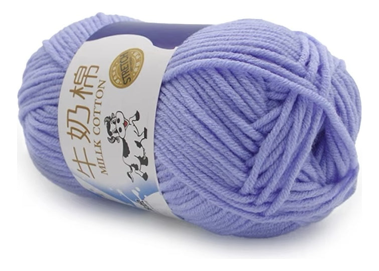 Lana Milk Cotton 50grs (5 Hebras Dobles 2,5mm) 80mts Aprox.