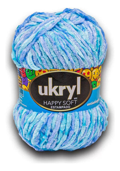 Chenille Happy Soft Estampado 100g Ukryl