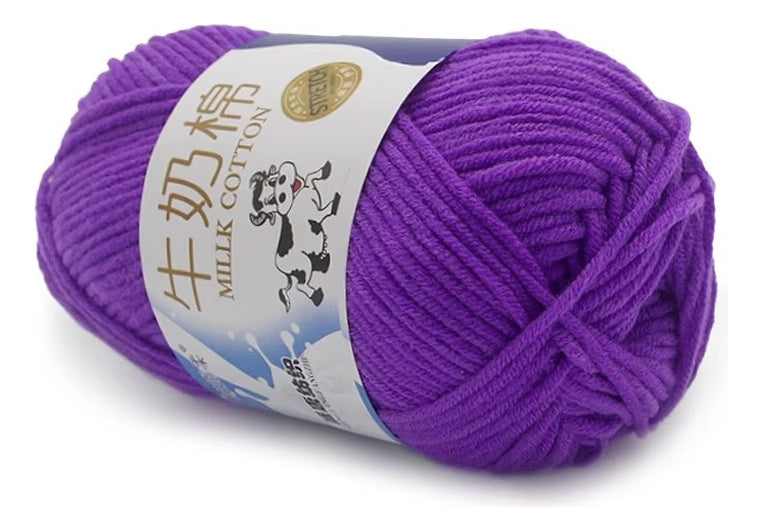 Lana Milk Cotton 50grs (5 Hebras Dobles 2,5mm) 80mts Aprox.