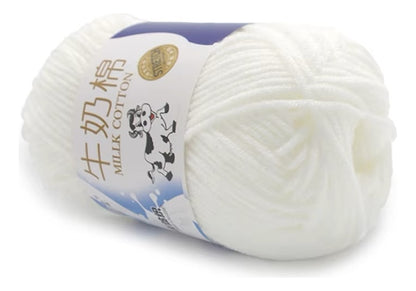 Lana Milk Cotton 50grs (5 Hebras Dobles 2,5mm) 80mts Aprox.