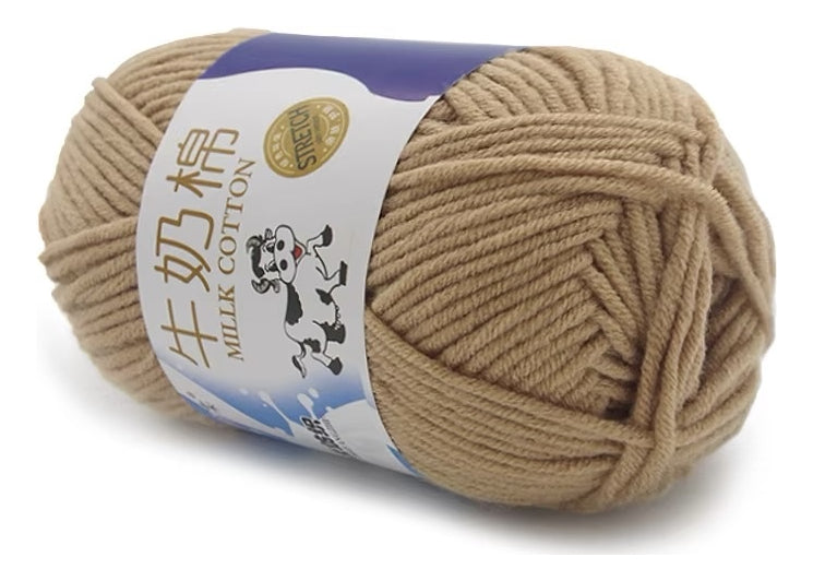 Lana Milk Cotton 50grs (5 Hebras Dobles 2,5mm) 80mts Aprox.