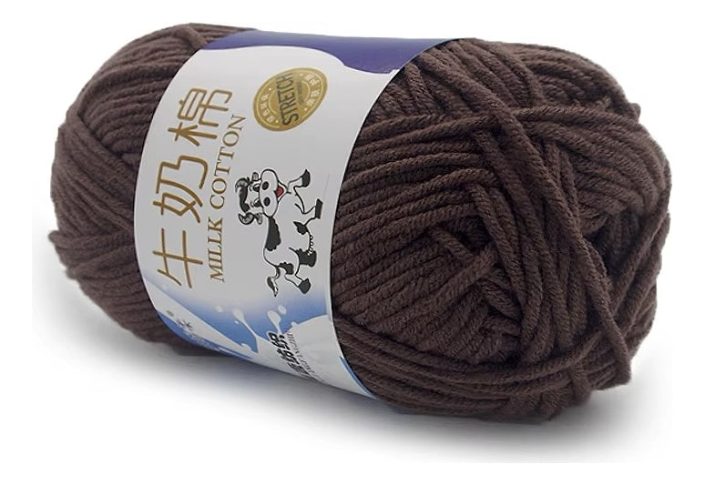 Lana Milk Cotton 50grs (5 Hebras Dobles 2,5mm) 80mts Aprox.