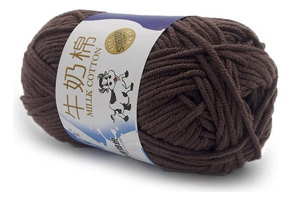 Lana Milk Cotton 50grs (5 Hebras Dobles 2,5mm) 80mts Aprox.