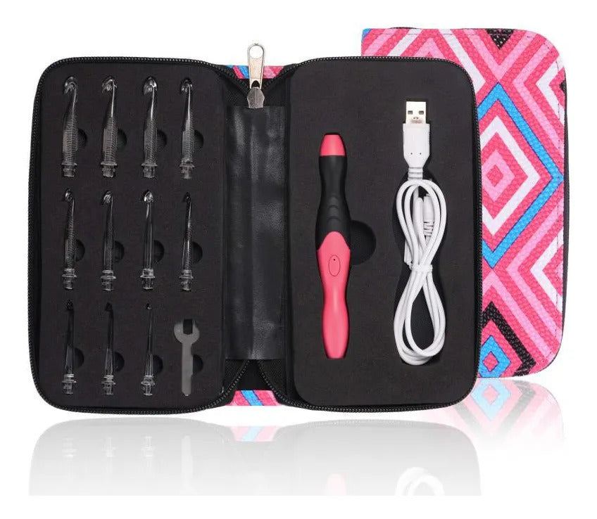 Set De 11 Crochet Intercambiables Con Luz Led Recargable.